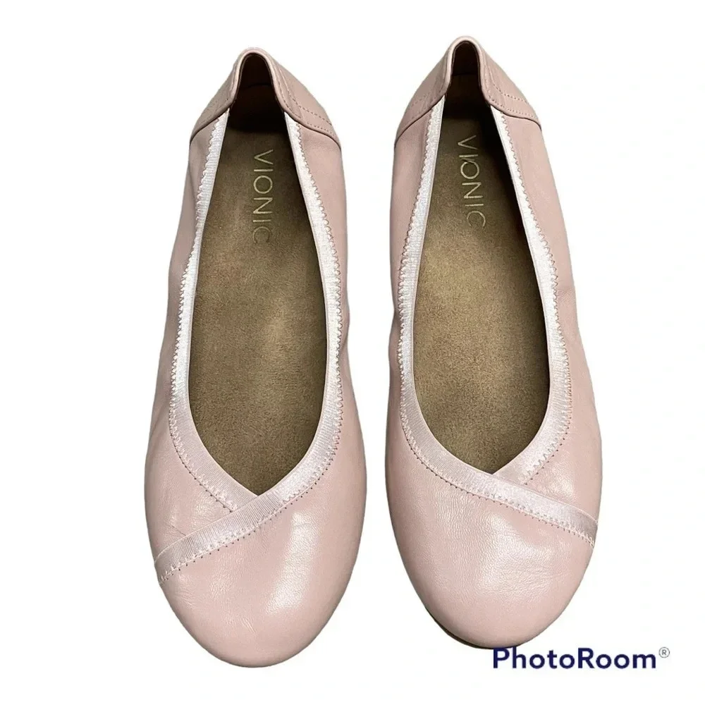 Vionic Caroll Ballet Flat size 7 in blush color with ORTHAHEEL